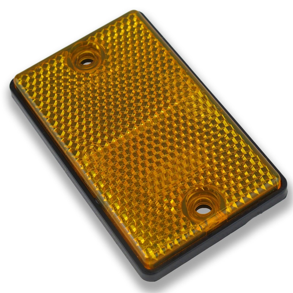 Amber Side Reflector - CE RATED (59mm hole centres) WAS 12-10-100