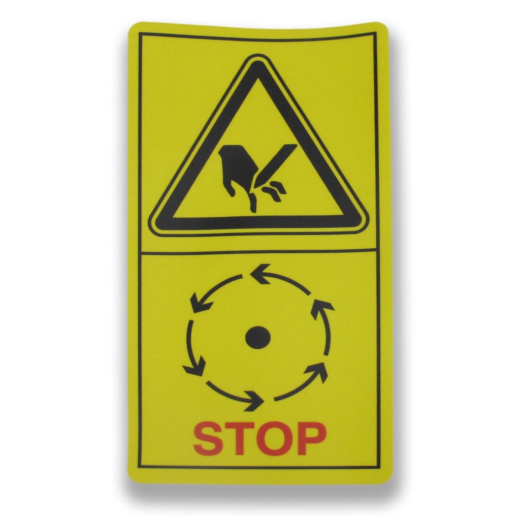Forst Warning Stop - Cut Fingers off  Decal