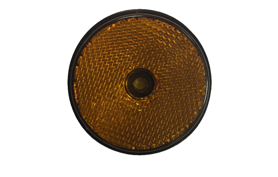 Reflector Round Amber Side