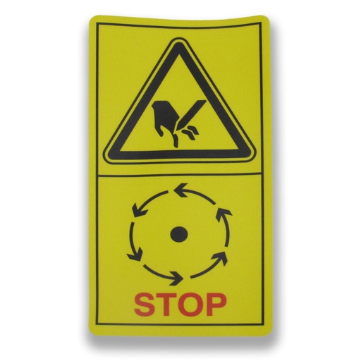 [12-30-013] Forst Warning Stop - Cut Fingers off  Decal