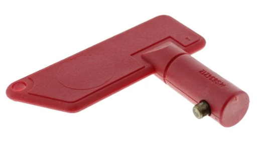 [MS-060 599] Red Plastic Battery Isolator Key with Metal Tip