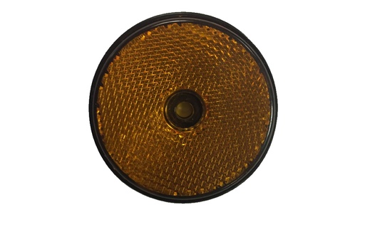 [18923] Reflector Round Amber Side
