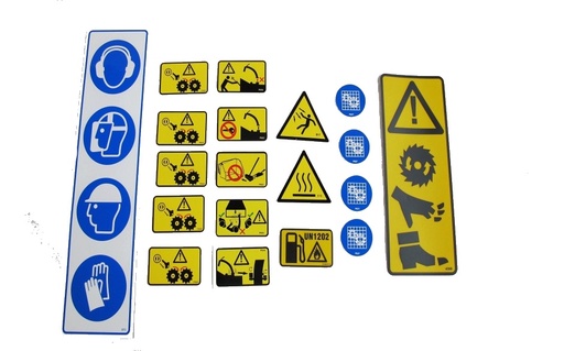 [DecSet-D] Safety Sticker Set (Diesel Machines) - General Decals
