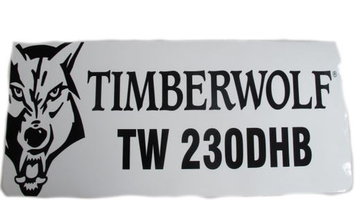 [P0001302] Decal / Sticker Combined Timberwolf TW230DHB C/W Wolf Head