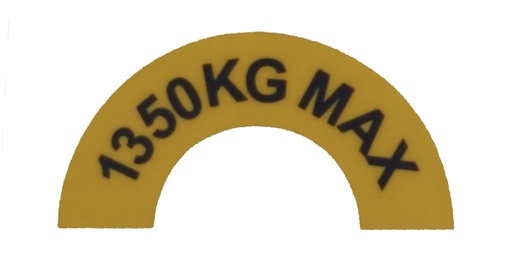 [P0002156] Decal 1350Kg MAX
